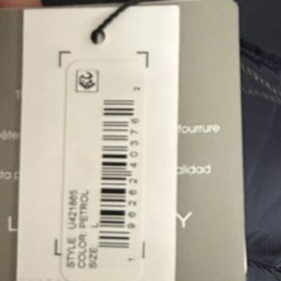 New-Blue Long Quilted Coat- Laundry Shelli Segal Los Angelos Sz Large MSRP$350 - Picture 6 of 9